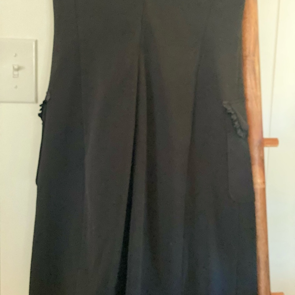 Nanette Lepore Black Midi Dress with Button Detail - Picture 7 of 9